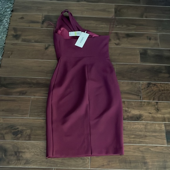 LIKELY BRAND DRESS plum color one should cut out cocktail sz4 NEW holiday party - Picture 5 of 6